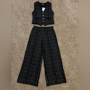 Zara Black and White Tweed set